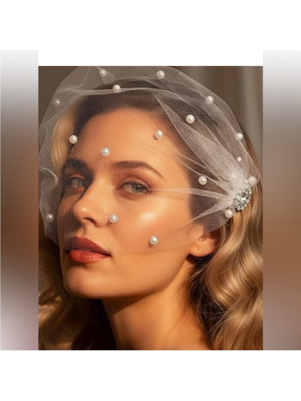 Pearl Birdcage Veil new